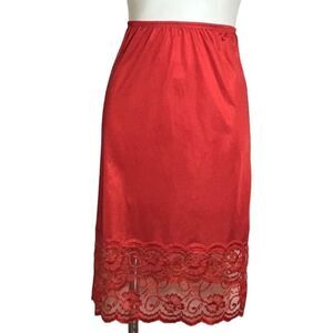 Cabernet Red Slip Skirt Vintage Size Small Made In The U.S.A